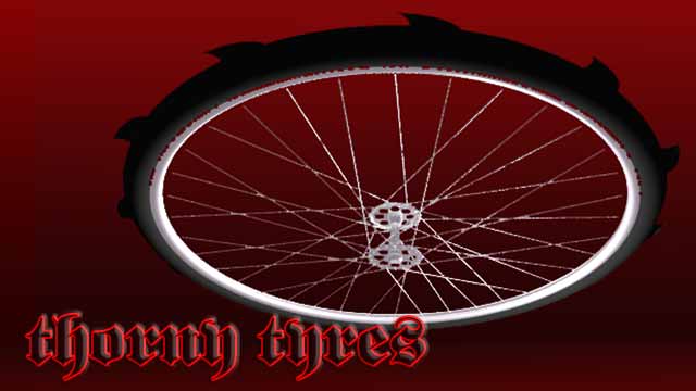 hovering thorny tyre